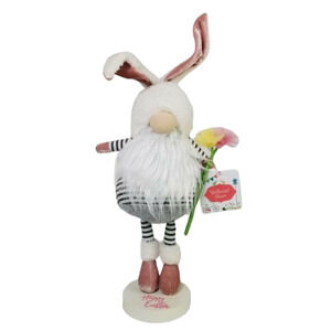 Gnome Bunny Ears Hold Flowers Stand Easter 18" Cottontail Lane Spring Decor
